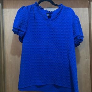 Women’s Textured Short-Sleeve Top - Royal Blue